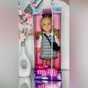 My Life As 18 inch Posable Doll with Blonde Hair and Chic Outfit